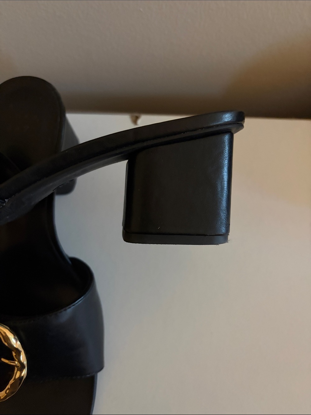 a new day Black Slide Mules with Gold Buckle - Picture 4 of 4